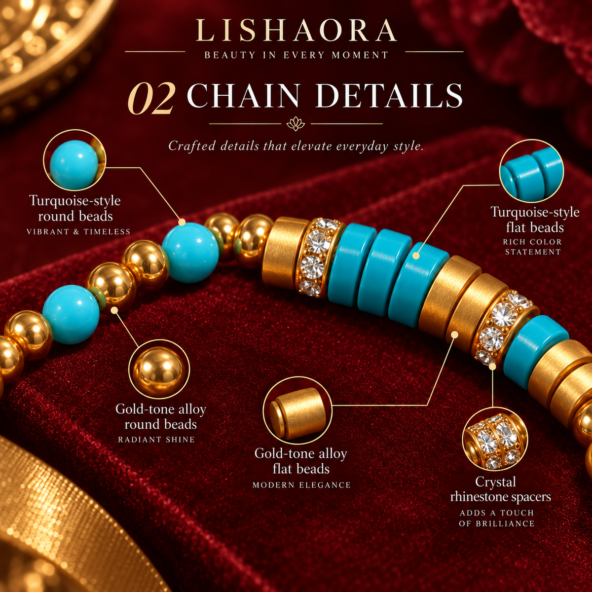 Bracelet set — Bead arrangement close-up