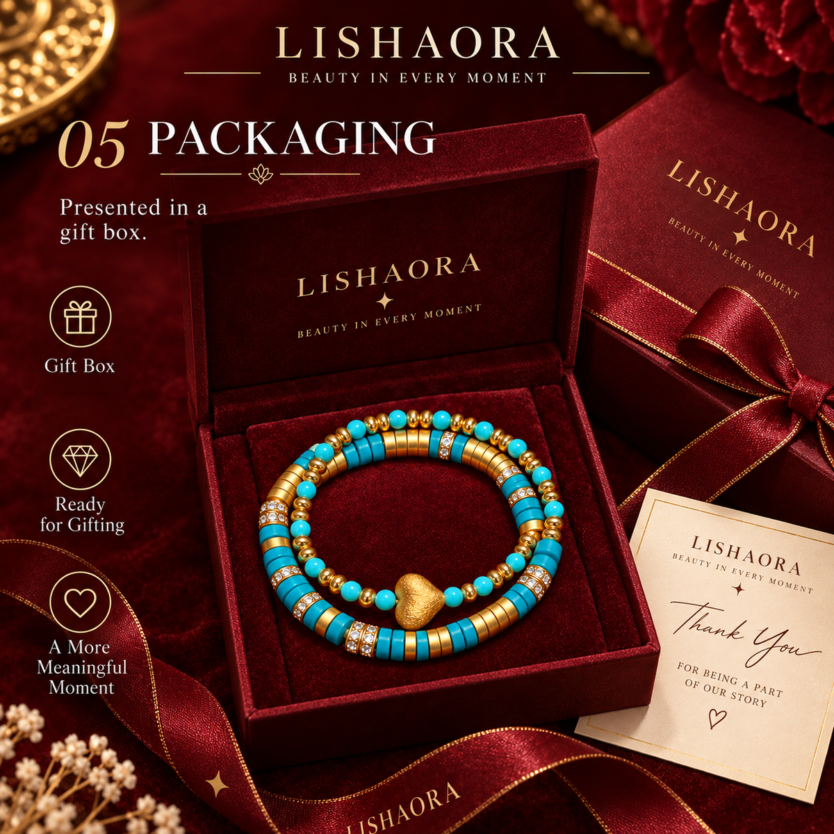 Bracelet set — Gift box and thank you card included
